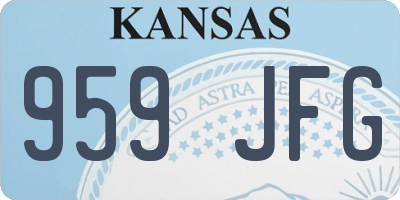 KS license plate 959JFG