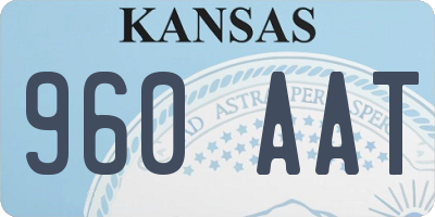 KS license plate 960AAT