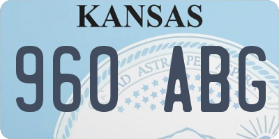 KS license plate 960ABG