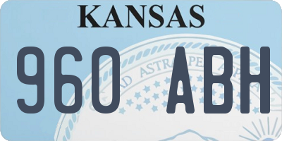 KS license plate 960ABH