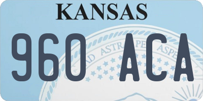 KS license plate 960ACA