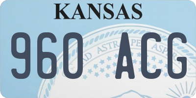 KS license plate 960ACG