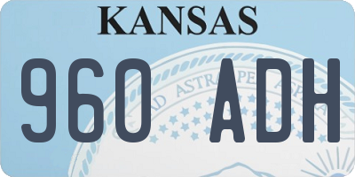 KS license plate 960ADH