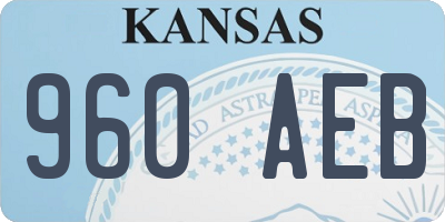 KS license plate 960AEB