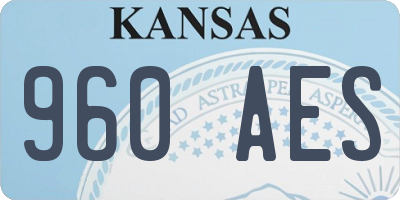 KS license plate 960AES