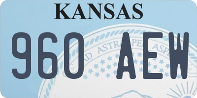 KS license plate 960AEW