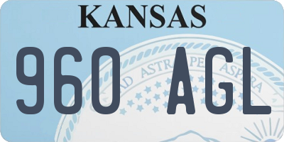 KS license plate 960AGL