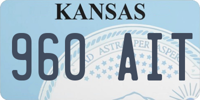 KS license plate 960AIT