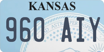 KS license plate 960AIY