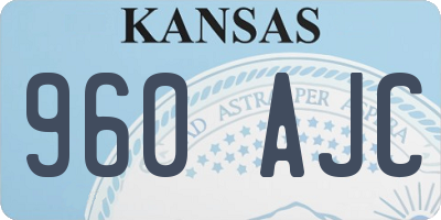 KS license plate 960AJC