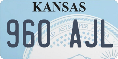 KS license plate 960AJL