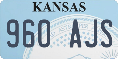 KS license plate 960AJS