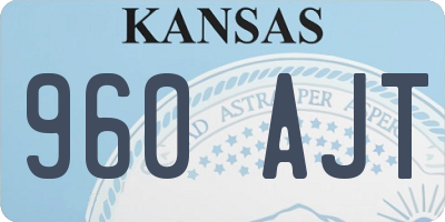 KS license plate 960AJT
