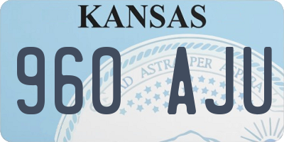 KS license plate 960AJU
