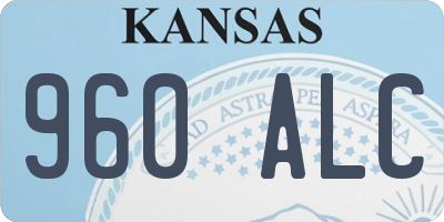 KS license plate 960ALC