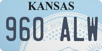 KS license plate 960ALW