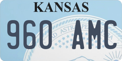 KS license plate 960AMC