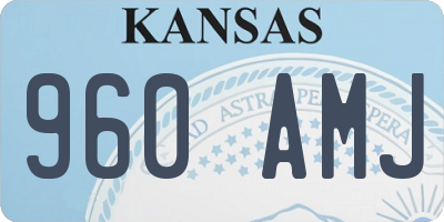KS license plate 960AMJ