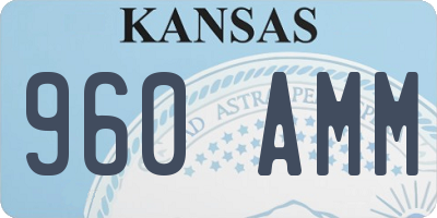 KS license plate 960AMM