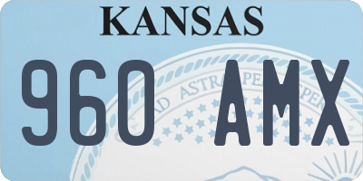 KS license plate 960AMX