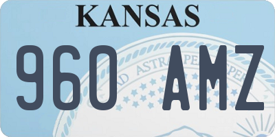 KS license plate 960AMZ