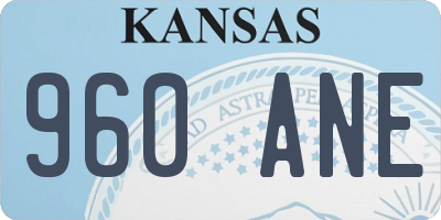 KS license plate 960ANE