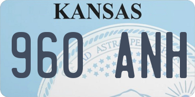 KS license plate 960ANH
