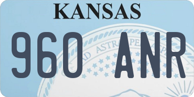KS license plate 960ANR