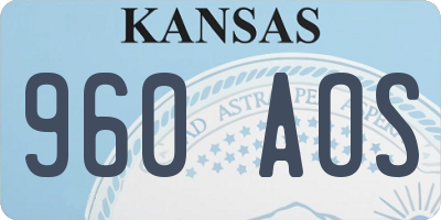 KS license plate 960AOS