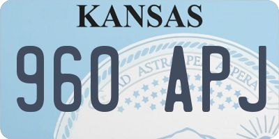 KS license plate 960APJ