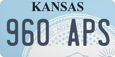 KS license plate 960APS