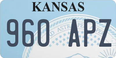 KS license plate 960APZ