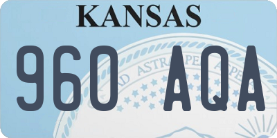 KS license plate 960AQA