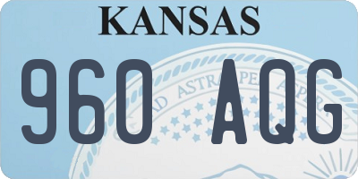 KS license plate 960AQG