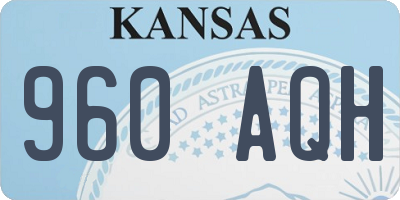 KS license plate 960AQH