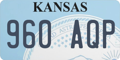 KS license plate 960AQP
