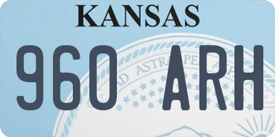 KS license plate 960ARH