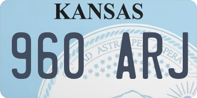 KS license plate 960ARJ