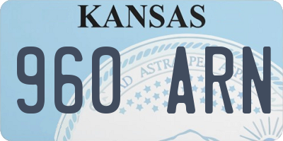 KS license plate 960ARN