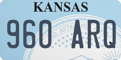 KS license plate 960ARQ