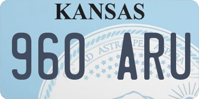 KS license plate 960ARU