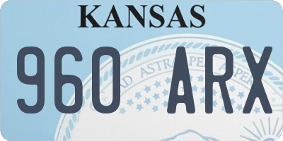 KS license plate 960ARX
