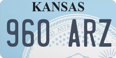 KS license plate 960ARZ