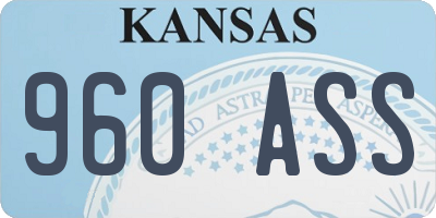 KS license plate 960ASS