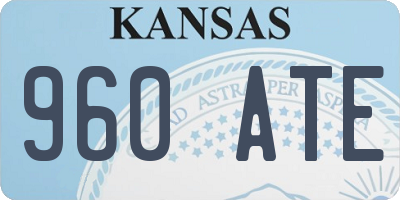 KS license plate 960ATE