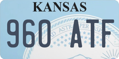 KS license plate 960ATF
