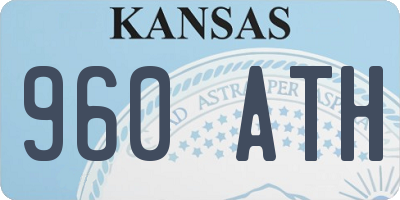 KS license plate 960ATH