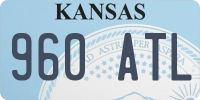 KS license plate 960ATL