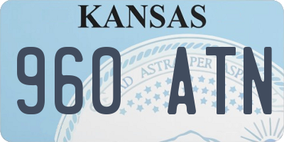 KS license plate 960ATN