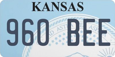 KS license plate 960BEE